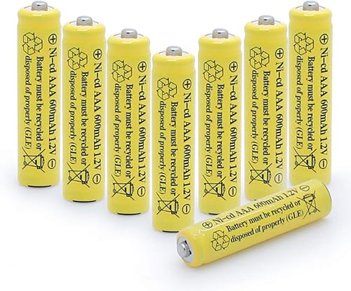 Miniatura 6 de BT18433/BT28433 2.4V 500mAh Ni-Mh Batería de teléfono inalámbrico Combo con baterías solares NiCd AAA 1.2V 600mAh Triple A