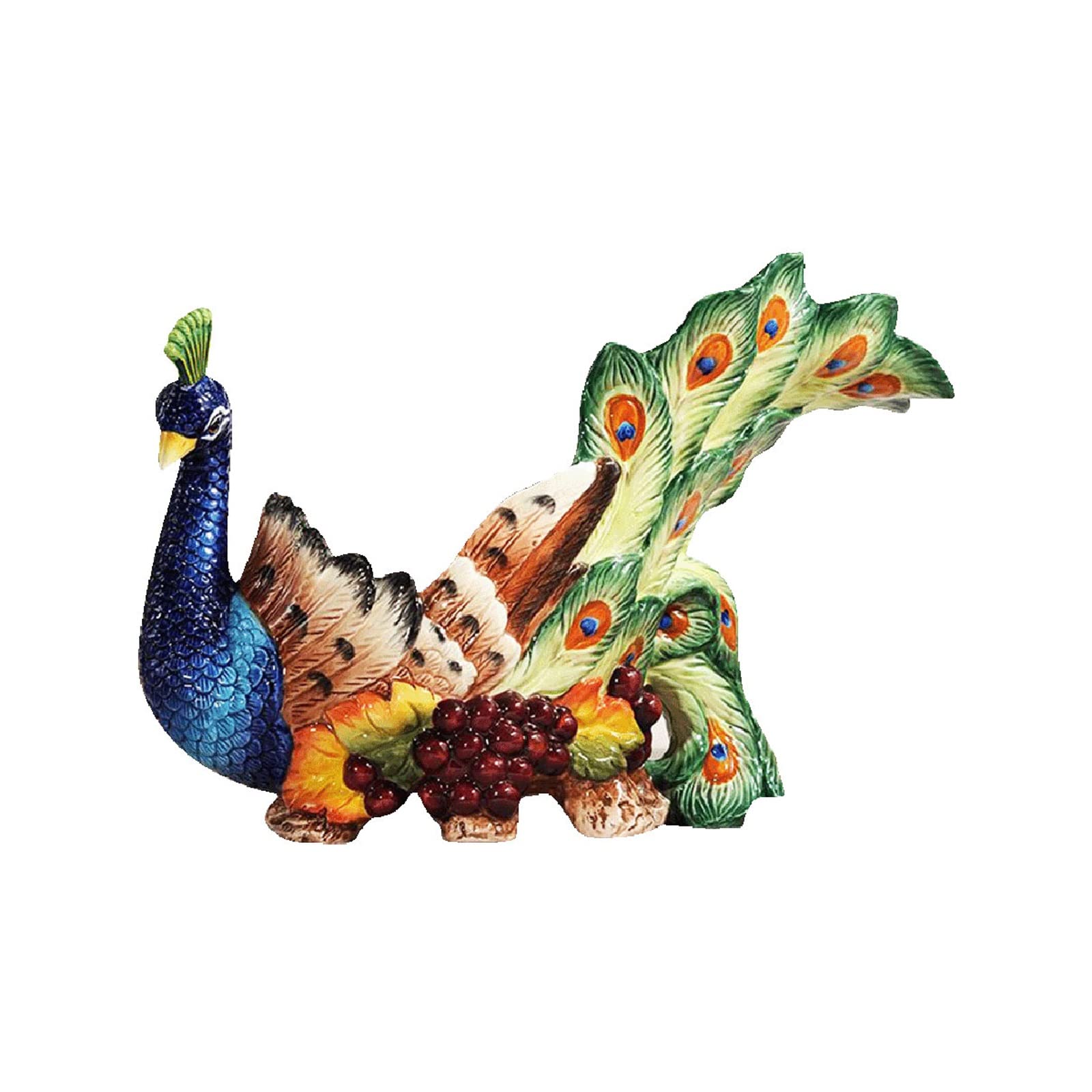 Soporte para Botella de Vino con Apariencia de Pavo Real, Soporte para Botella de Vino Individual de cerámica, frutero, decoración de Estante de Vino de Mesa