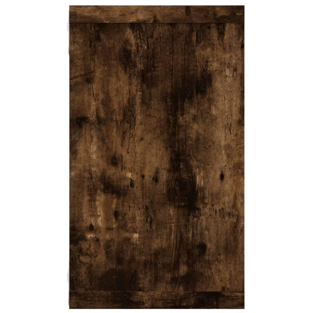 4 scaffali da parete in legno di rovere affumicato, 80 x 15 x 26,5 cm, mensole sospese da parete per soggiorno, camera da letto, cucina, ufficio, ordine e presentazione decorativa