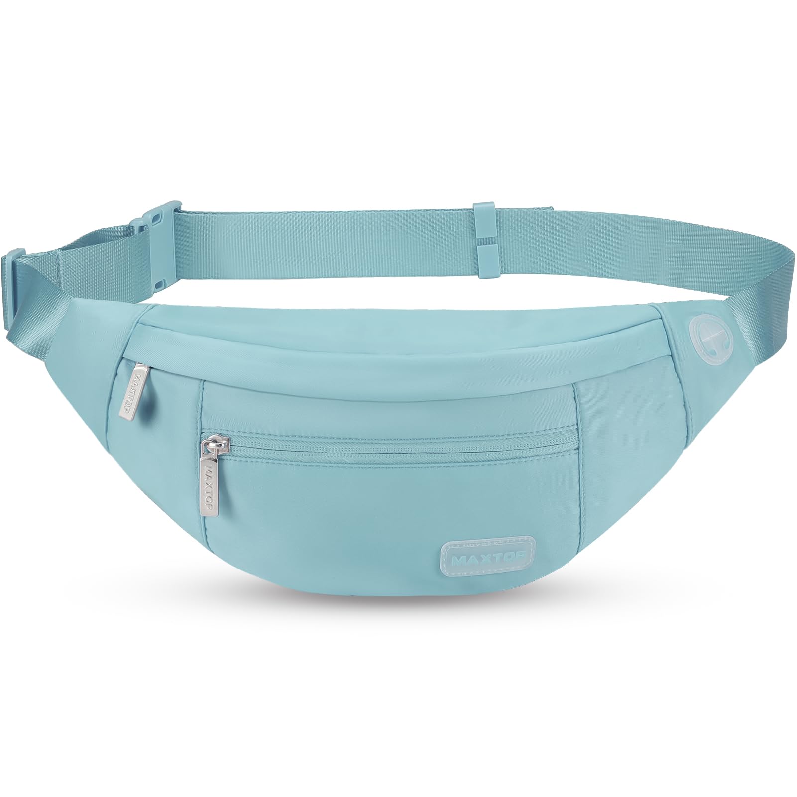 Large Dusty Blue Fanny Pack for Women Crossbody Bag Travel Essential