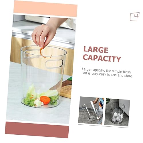 Miniatura 5 de Cubo de basura pequeño con tapa, cubo de hielo con tapa, contenedor de plástico grande para almacenamiento, contenedor de basura, cubo de flores,