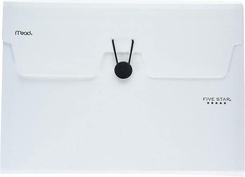 Five Star - Organizador de archivos expandible de 6 bolsillos, diseño de plástico con insertos de pestañas, para hojas de 11 x 8-12pulgadas, cierre Five Star - Organizador de archivos expandible de 6 bolsillos, diseño de plástico con insertos de pestañas, para hojas de 11 x 8-12pulgadas, cierre