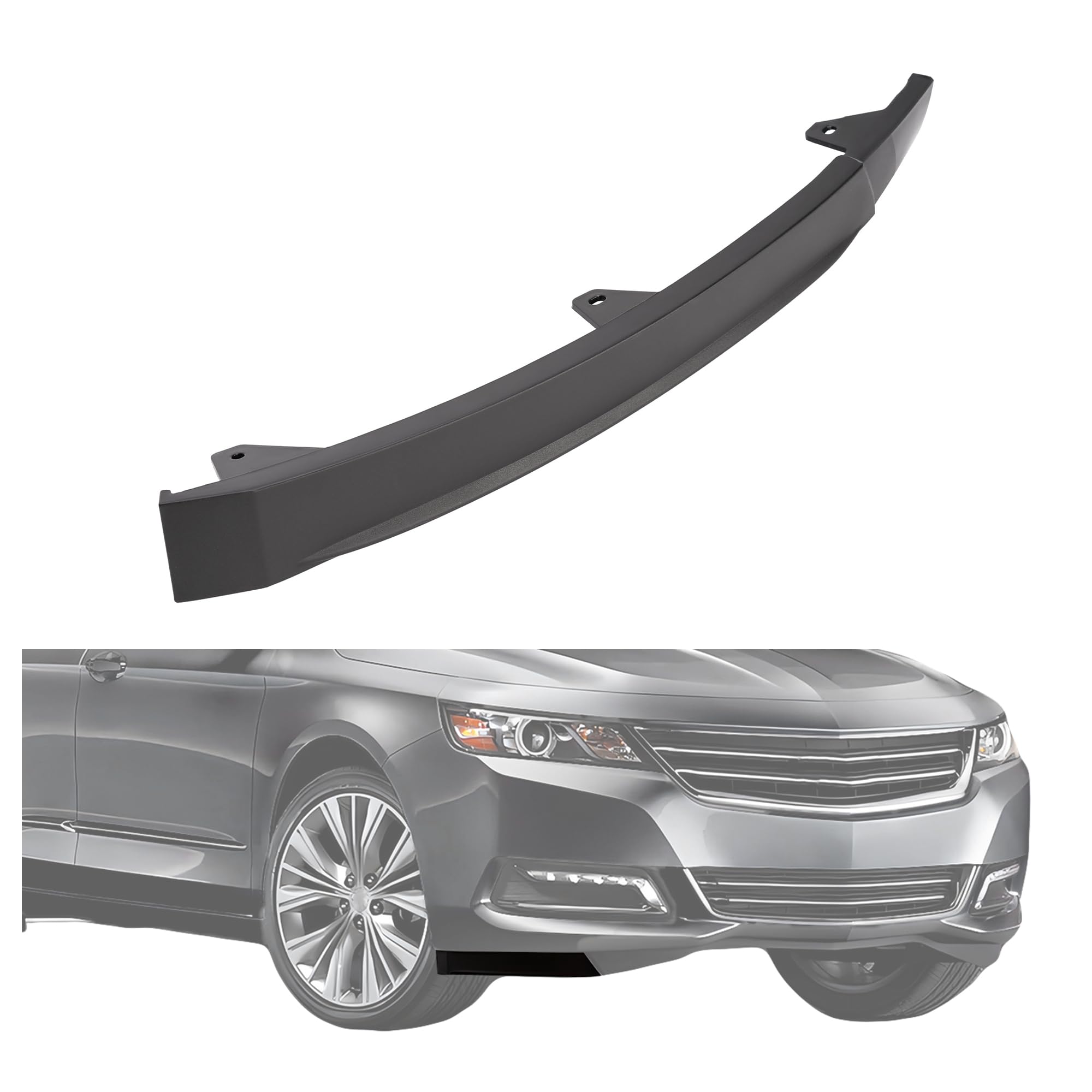 HECASA Front Bumper Valance Compatible with 2014-2020 Chevy Chevrolet Impala Lower Bumper Valance Apron Air Dam Protector Replacement for GM1092237 22990244 Black Plastic Passenger Side