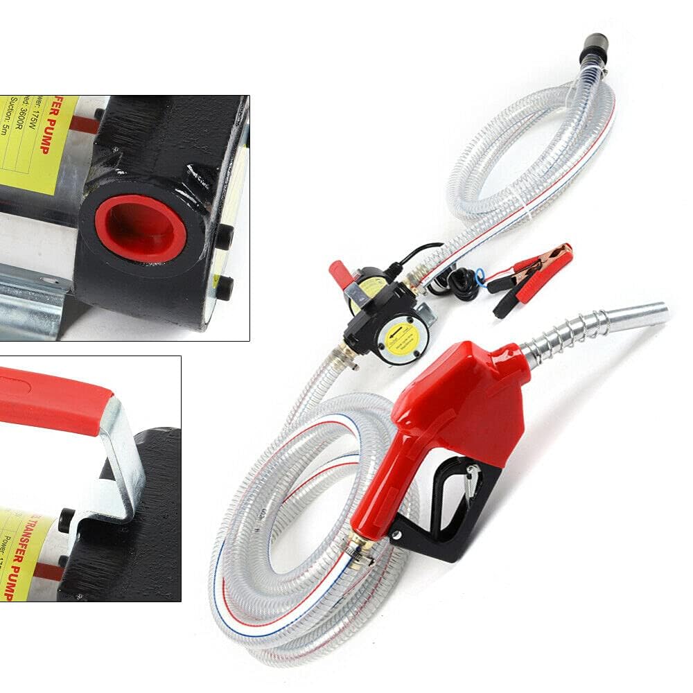 Pompa diesel autoadescante, set completo, pompa del carburante, 12 V, 175 W, pompa automatica di travaso 50 l/min, velocità di rotazione 3500 R/M