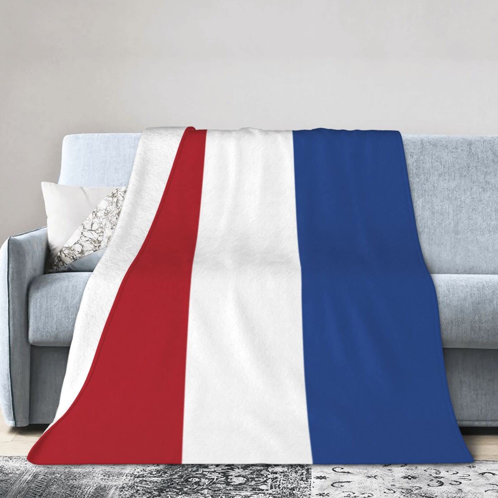 Melbrakin Netherlands Flag Blanket Throw Blanket Flannel Fleece Blanket Soft Fuzzy Lightweight Blanket For Sofa Bedroom Couch 50"X40"