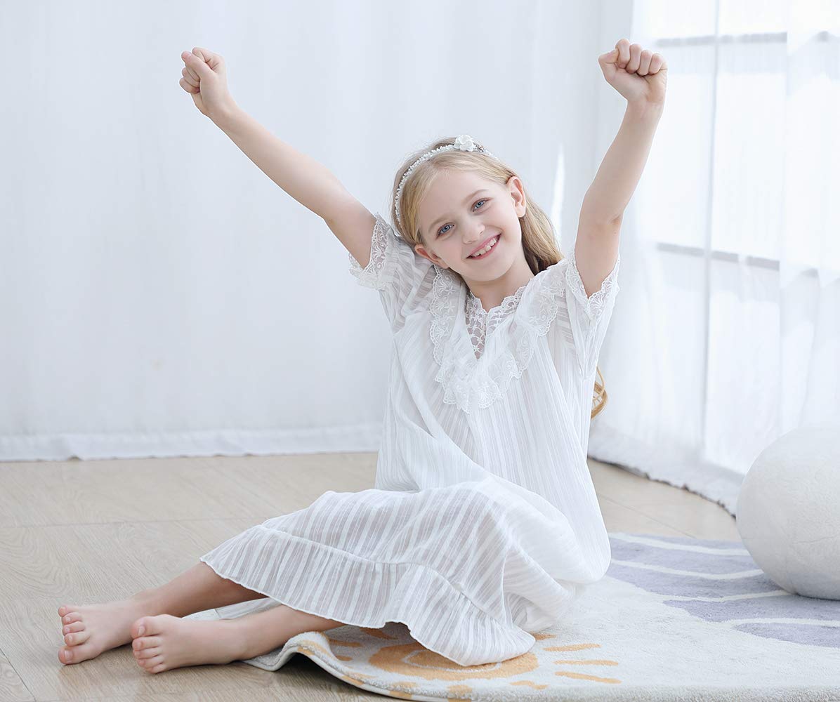 Chemise de nuit victorienne pour fille de 3 à 12 ans
