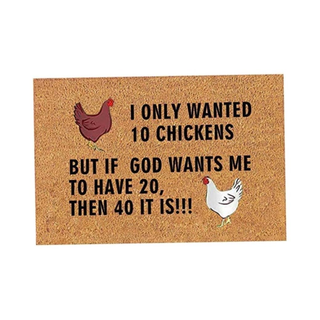 Vistnale welcome door mat, Door Mat Funny Chicken Pattern Outdoor Rugs Entrance Welcome Doormat Decorative Carpet 40x60cm
