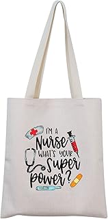 ZJXHPO Nurse Makeup Bag Nursing Instructor Gift Nurse Appreciation Gift I'm A Nurse What's Your Super Power Cosmetic Bag (C-Nurse Super Tote)