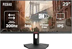 Monitor Gamer | Pichau | Nexus Wide 29 Pro | 29' IPS Ultrawide WFHD | 200Hz 1ms | HDMI/DP | PG-NXSW29PRO-BL01