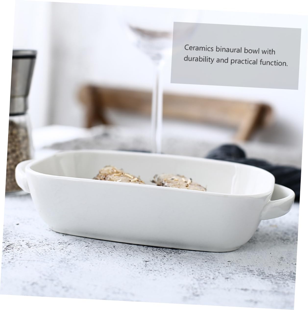 2Pcs Heat Resistant Baking Tray Ceramic Gratin Dish for Oven Use for Cheesecakes and Casseroles Baking Lovers