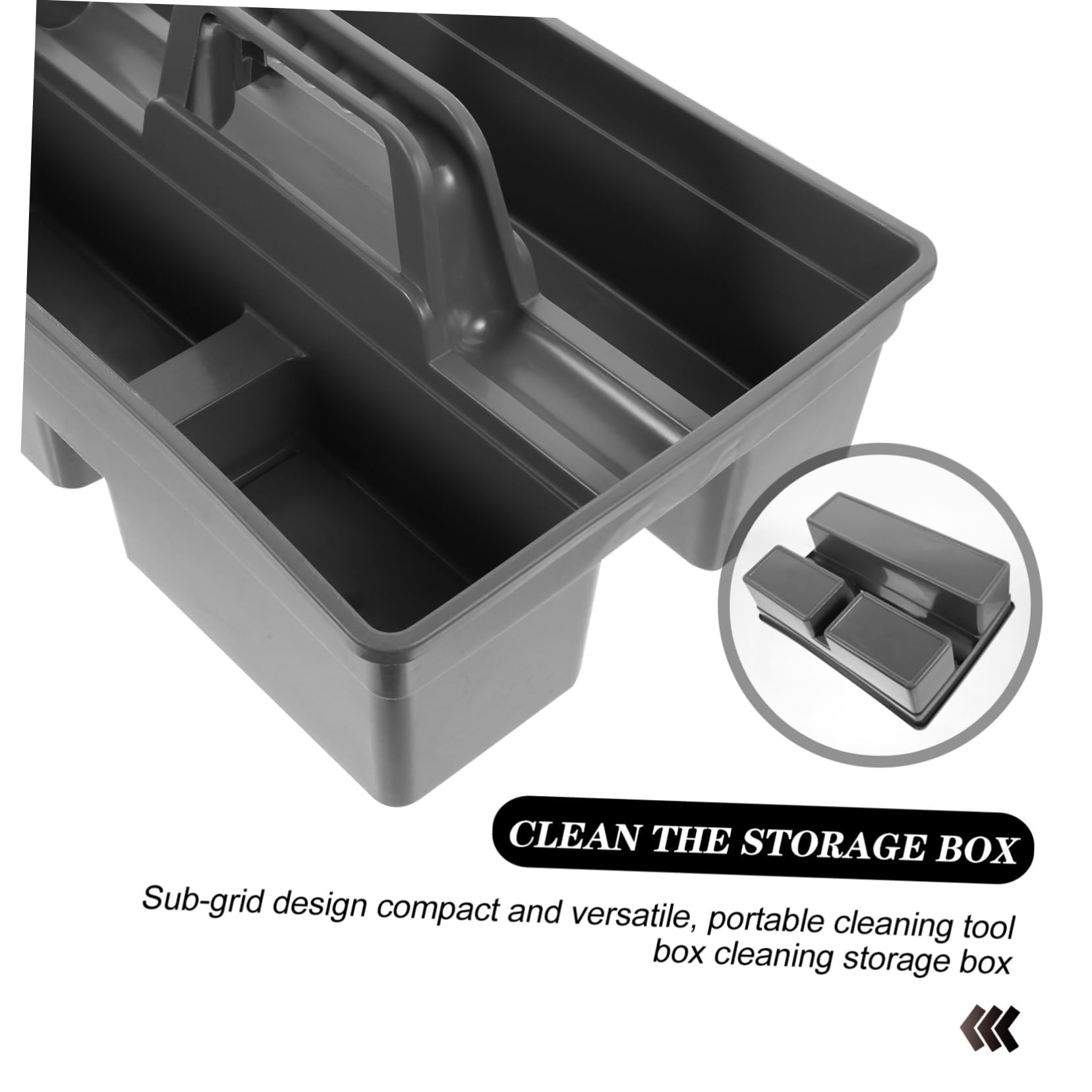 Mikinona Organizzatore Portatile per Utensili di Pulizia in Pp con Manico, Contenitore per Prodotti di Pulizia per Bagno e Casa, per Pulire i Servizi Igienici