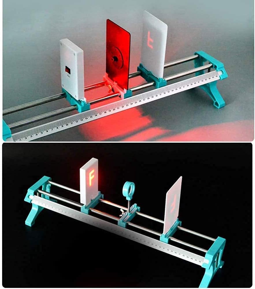 Physics Optics School Science Basic Optical Experiments Kit Multiple Lenses, Optical Experimental Platform for Student
