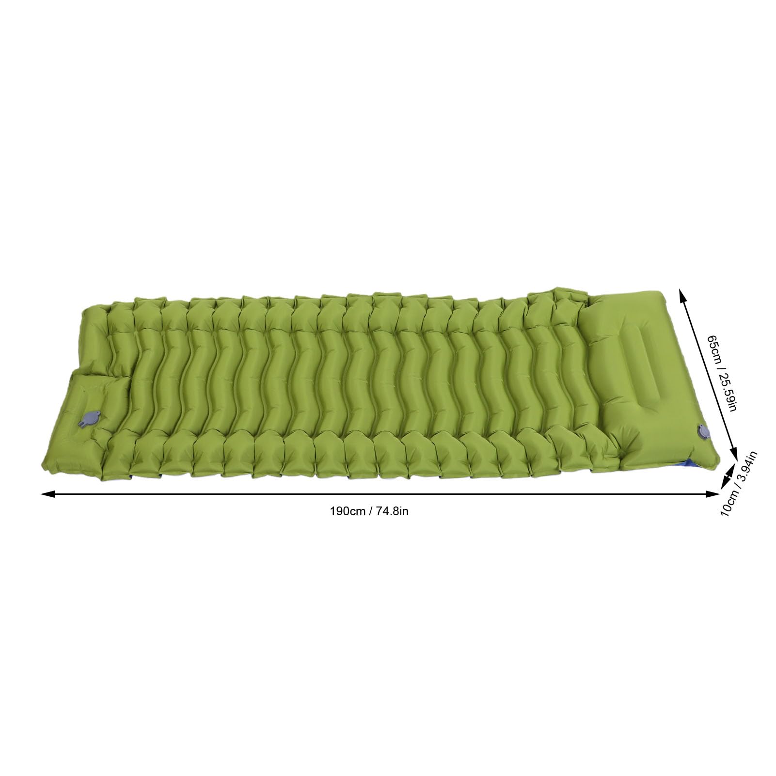 Srliya Coussin de Couchage de Camping avec Oreiller intégré, Pompe à Pied, en TPU épais, Auto-gonflant, pour Randonnée et Sac à Dos