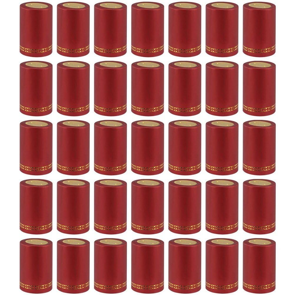 Lpitoy 200 Pcs Pvc Heat Shrink Capsules Wine Shrink Wrap Wine Bottle Capsules Shrink Caps for Wine Cellars and Home Use