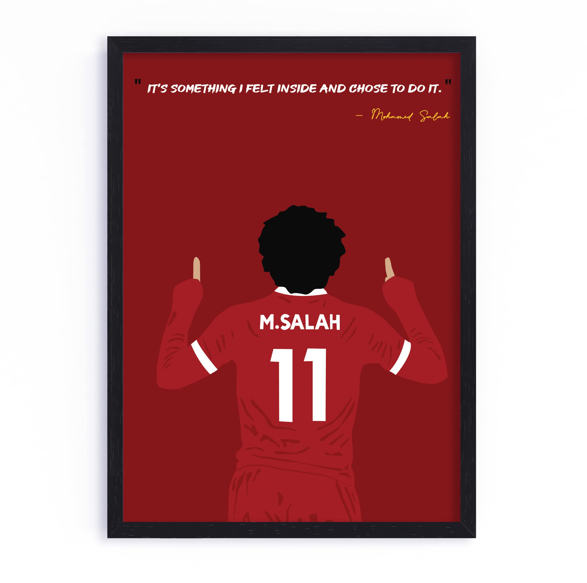 QUOTE - UNQUOTE ART Mohamed Salah Framed Wall Art Poster Liverpool FC - Football Posters - Minimalistic Room Decor - Inspirational Quote - 11x14 inches - Black Frame (B08YPBVW8T) Amazon Price History, Amazon Price Tracker