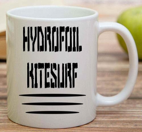 Miniatura 6 de Inspirational Gift Stay Motivated During Winter Sports with This Hydrofoil Kitesurf - Quote Badge Design - 11 Oz White Ceramic Coffee Mug