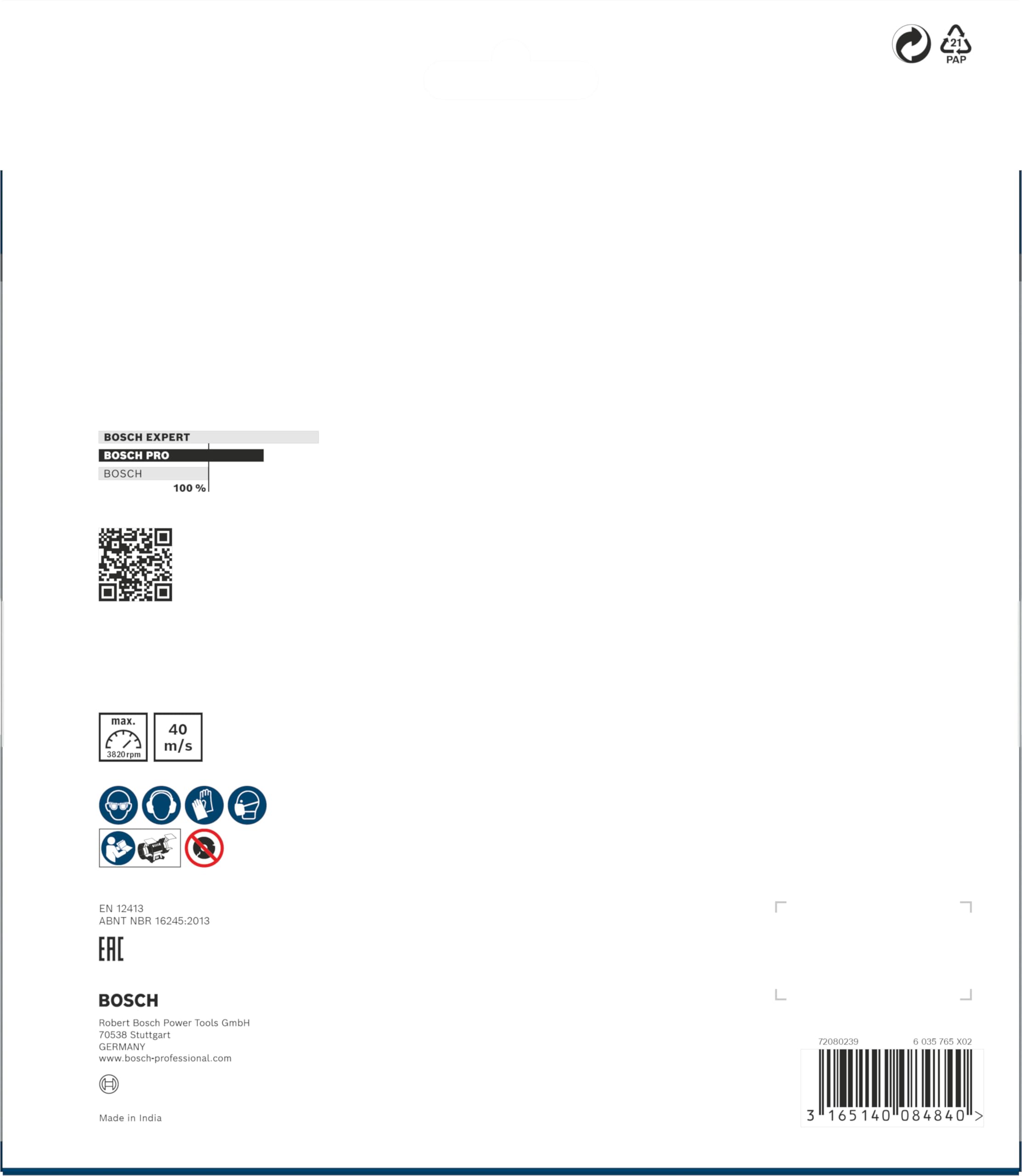 Bosch Meule assiette PRO Longlife 32 mm pour touret à meuler d'établi Acier Fonte