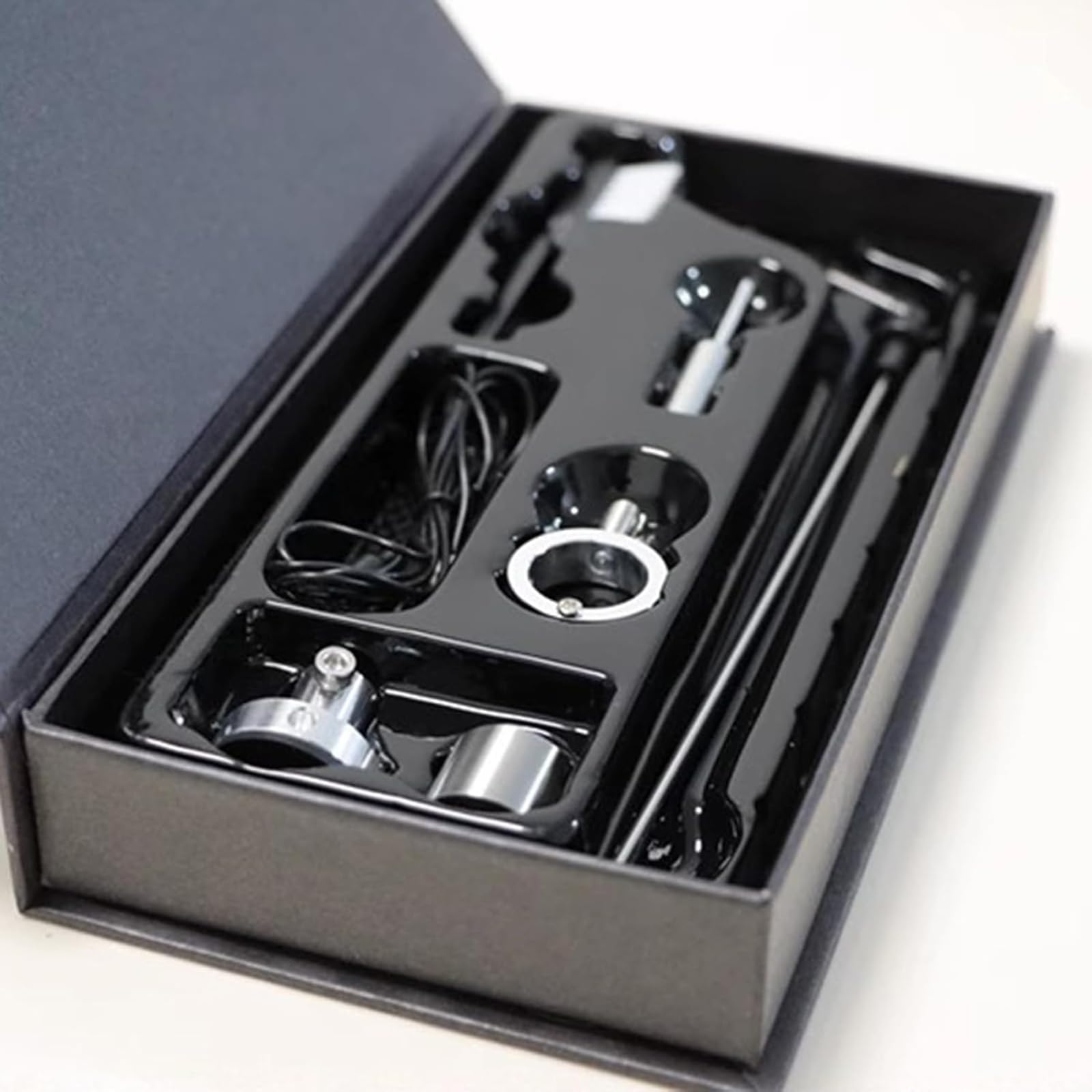 Spazzola antistatica per dischi con filo di messa a terra, altezza regolabile 4,5-6 cm, misura universale per lettori in vinile, rimuove efficacemente polvere e elettricità statica per prevenire il