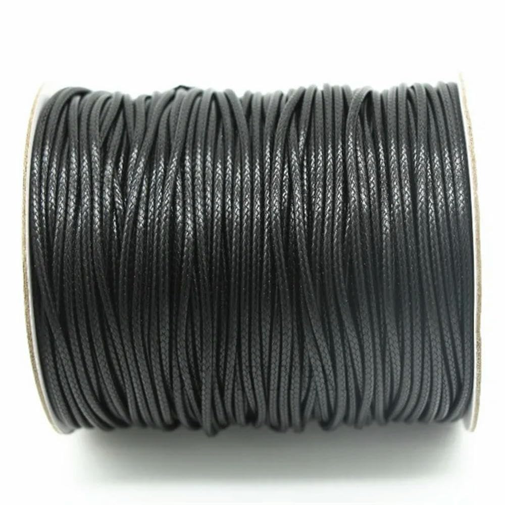 Selección de cordón Grueso de algodón Encerado 2,5-5 mm, Hilo Redondo Encerado para joyería y Accesorios llamativos.