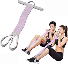 Multifunctional Resistance Device, Fabric Pedal Puller, Women's Backless Slimming Tool Yoga Resistance Device for Abdomen/Waist/Arm/Leg Stretching Slimming Training (Purple)