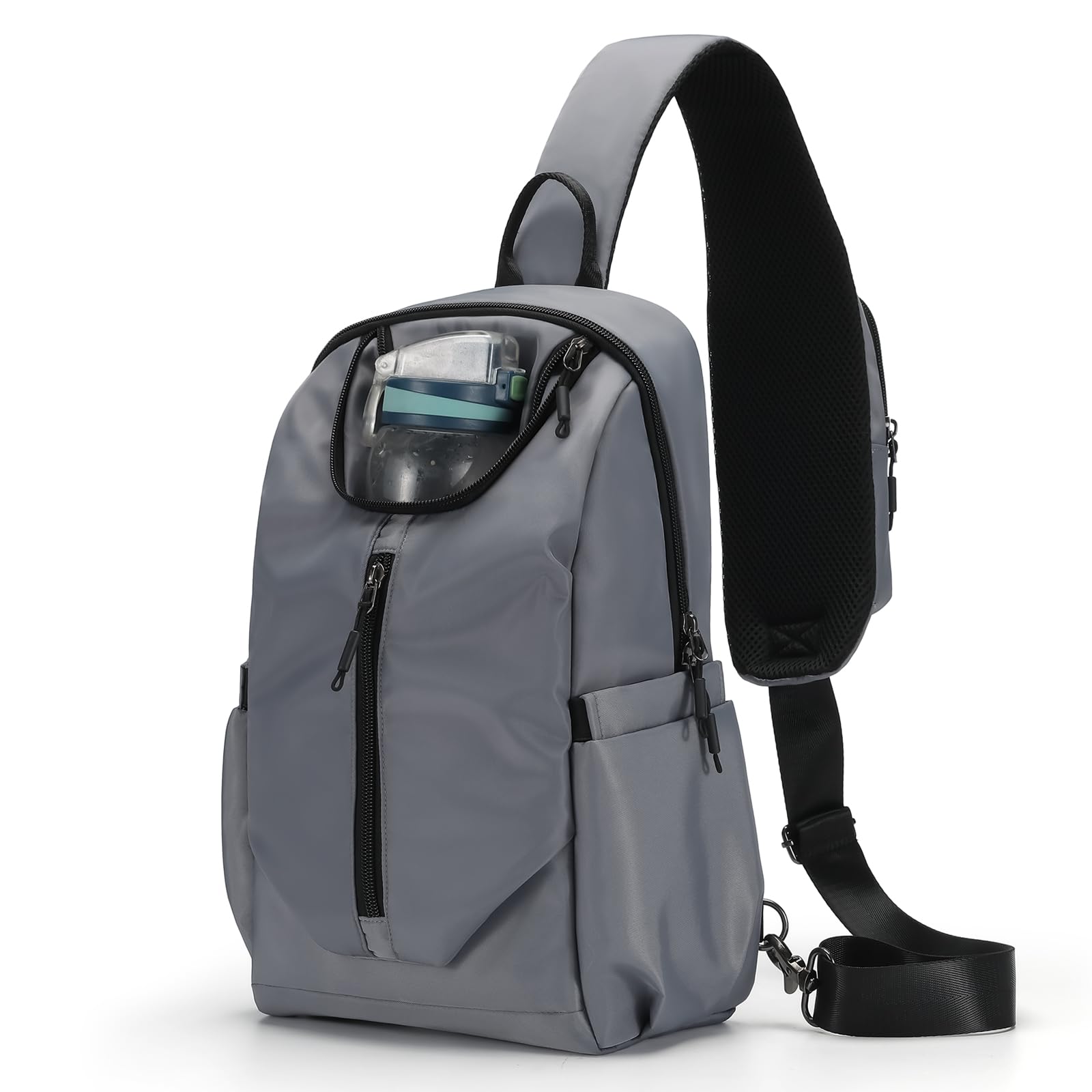 Beamyth Anti Theft Sling Bag Crossbody Shoulder Bag for Men Women | Sling Backpack Traveling Cycling Hiking Chest Bag Daypack Multi-compartment storage Reversible adjustable shoulder strap