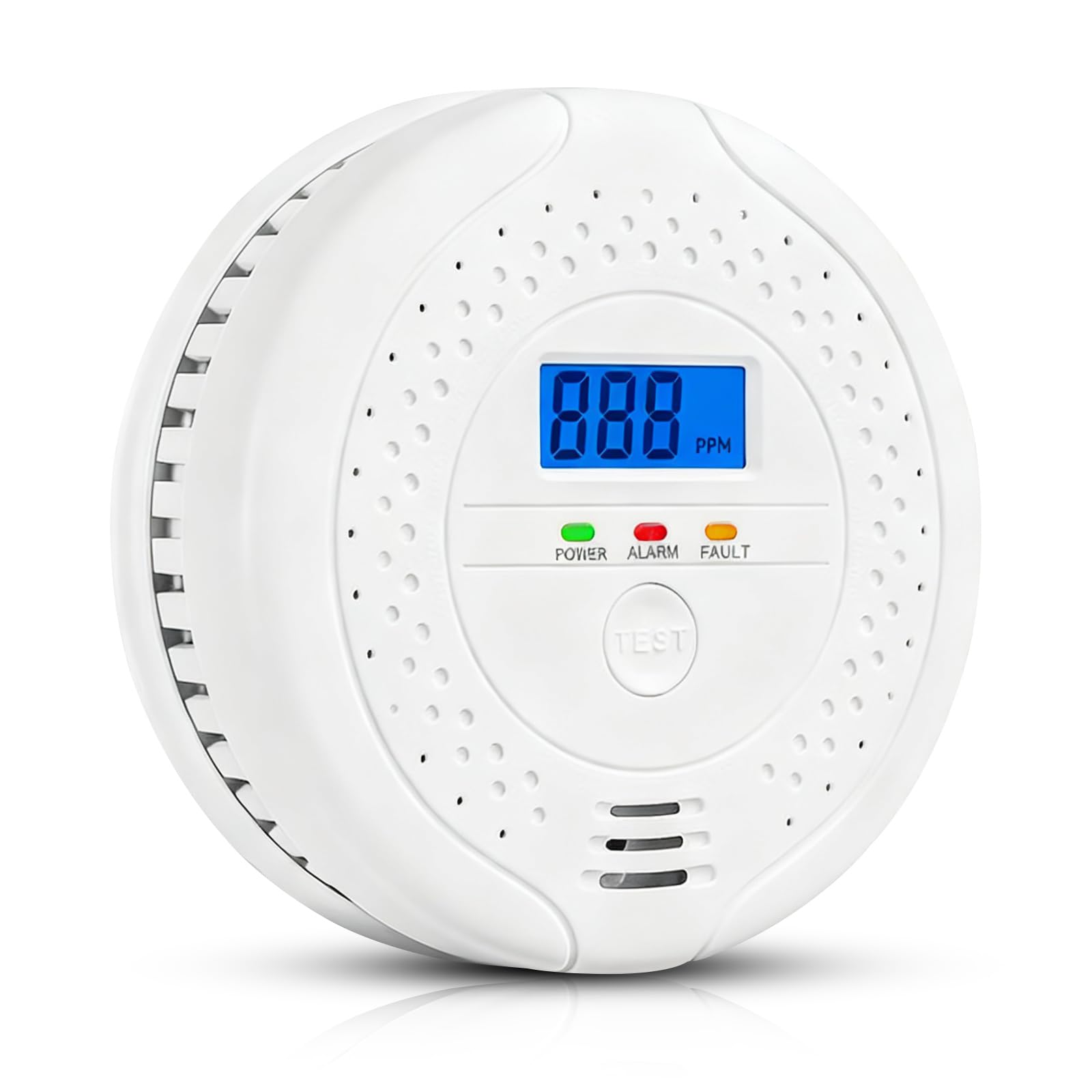 Detector de Monóxido de Carbono, Detector de CO, Pantalla LCD Digital, Alarma de 85 dB, Detector CO con Batería Reemplazable, Portátil para Hogar, Caravana, Viajes