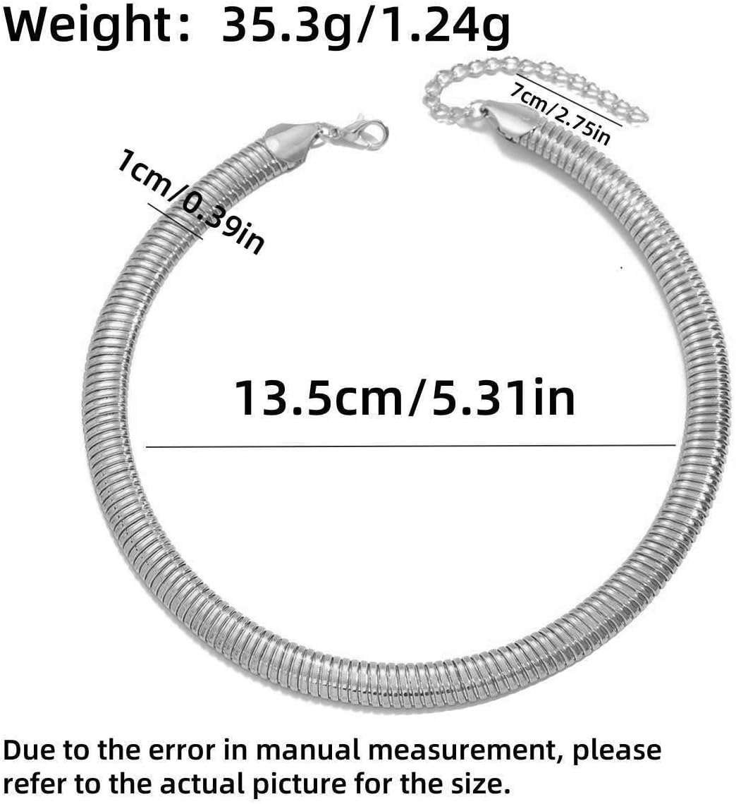 Chunky Gold Choker Necklaces for Women Thick Gold Statement Necklace for Women Chunky Silver Necklace Non Tarnish Silver Collar Necklace Fashion Trendy Jewelry image 5