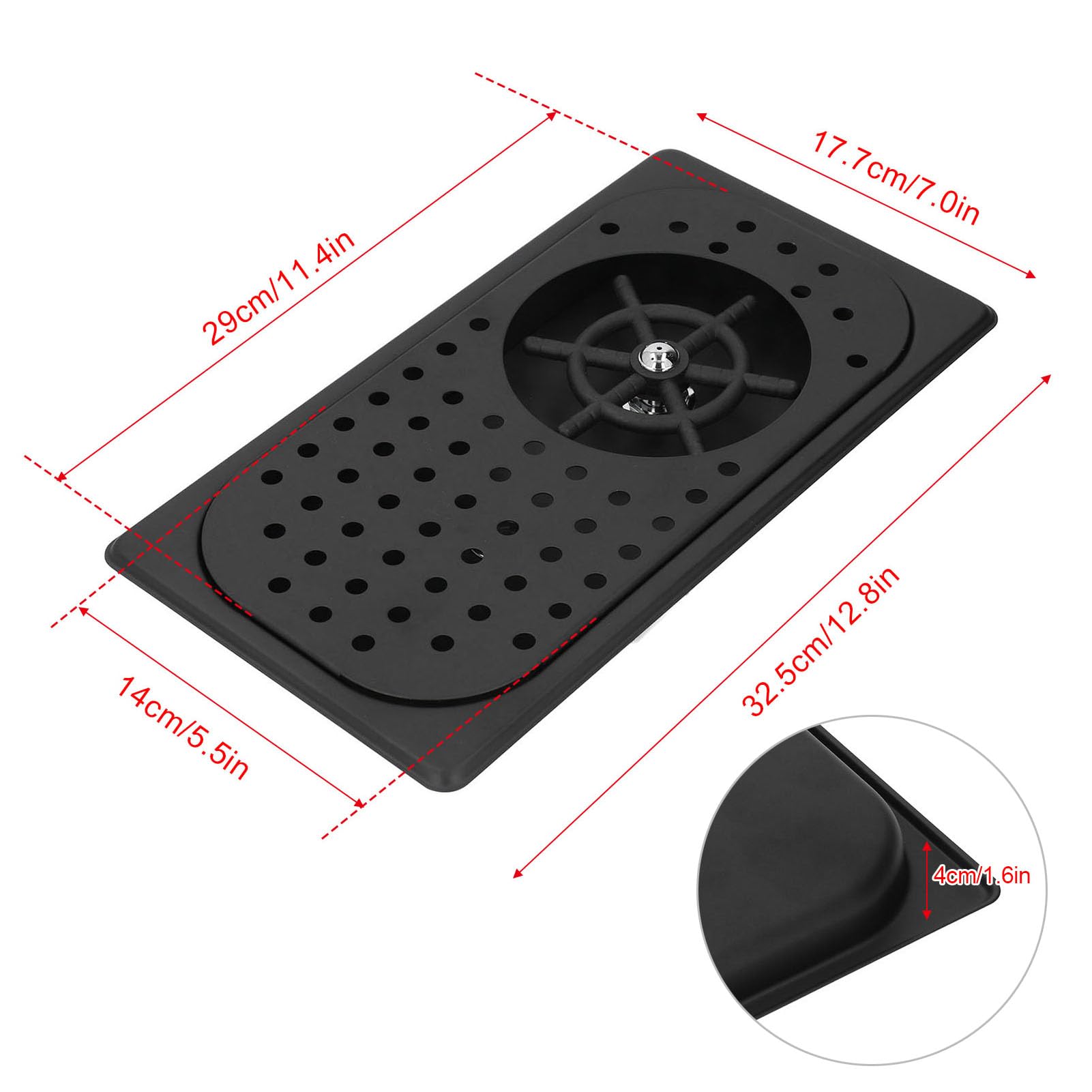 Enjuagadora Automática de Jarras de Vidrio de Acero Inoxidable Limpia sin Esfuerzo los Vasos para la Barra de la Cocina del Hogar