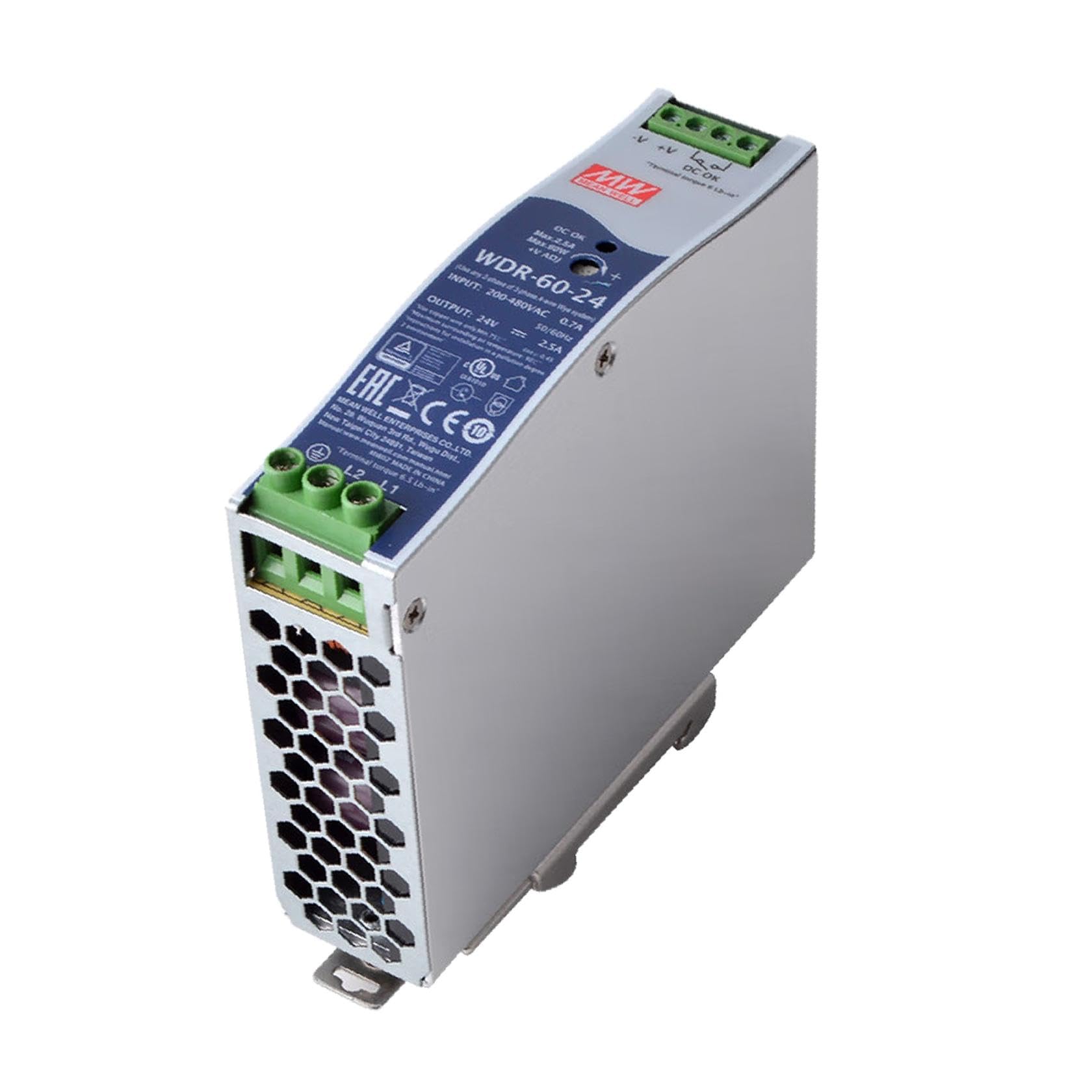 Produktbild von MDR-60 60W Schaltnetzteil Für Hutschiene – Single-Ausgang Wählbar 5V, 12V, 15V Oder 24V DC – Kompaktes DIN-Schienen-Netzteil