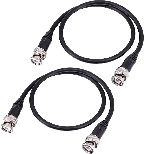 urcianow BNC Male to BNC Male Coax Cable 50CM RG58 Low Loss Coaxial Cable 50ohms with BNC Connectors BNC Extensor Antenna Cable for HAM Video Cameras CCTV Systems Oscilloscopes VCR WLAN Pack of 2