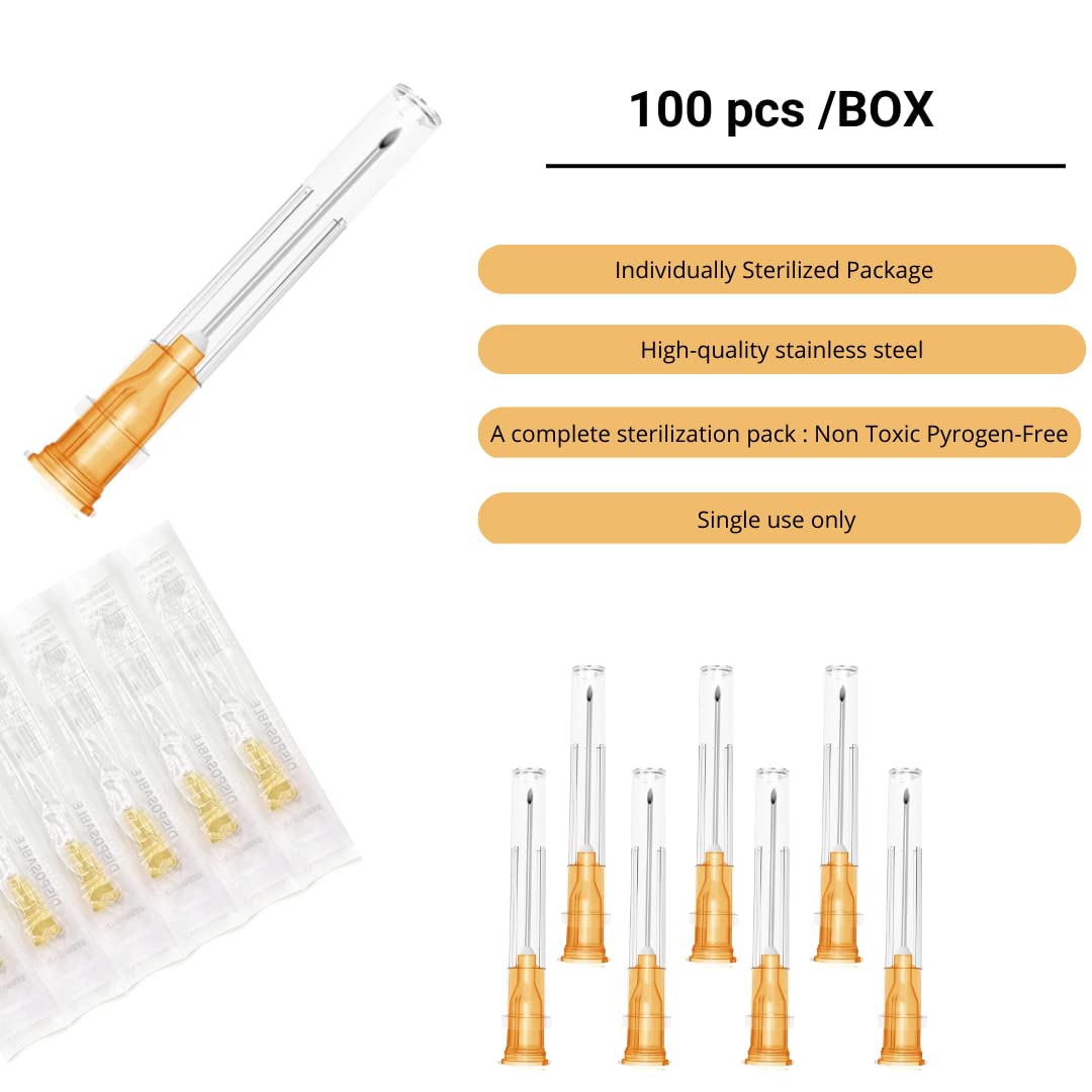 100 stuks roestvrijstalen doseerbuizen 18G/19G/20G/21G/22G/23G voor vloeistoffen, industriële laboratoriumaccessoires voor thuis, vrije tijd, olie, lijm, afzonderlijk verpakt