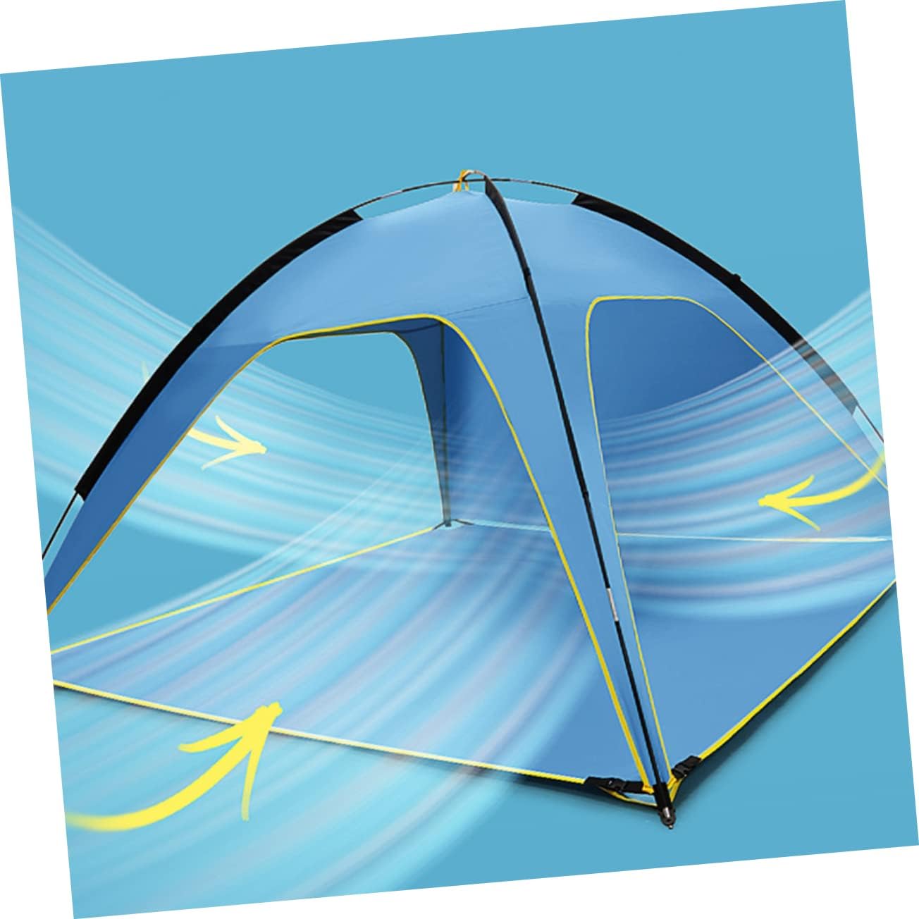 POPETPOP 1pc Outdoor Ventilated Polyester Sunscreen Tent Quick Opening Spacious Sided Design for Camping Hiking and Beach Trips Lightweight and Rainproof Easy Setup for Families and Boys