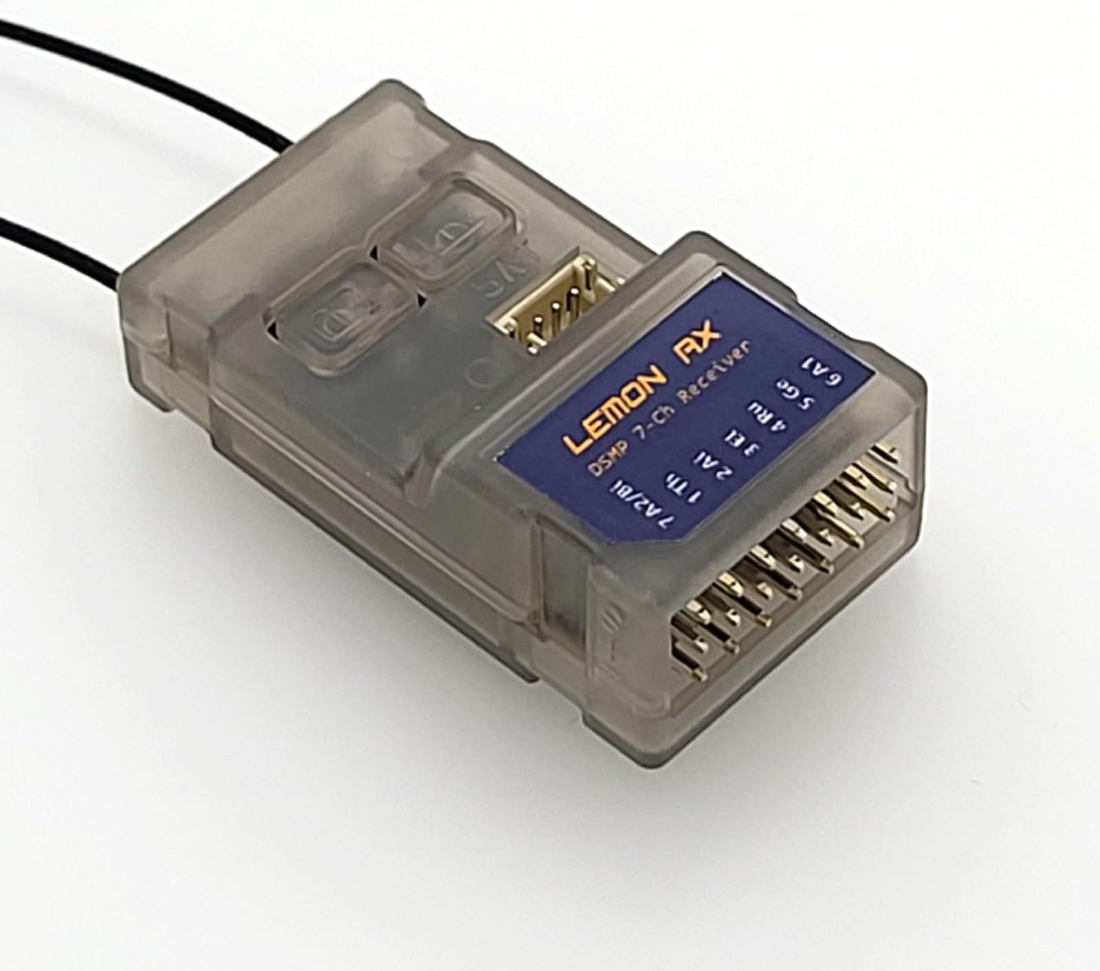 Buddy RC Compatible Spektrum Full-Range DSMP 7-CH Receiver with Diversity Antenna， DSMX DSM2 Compatible 7-CH RC Receiver（1PCS