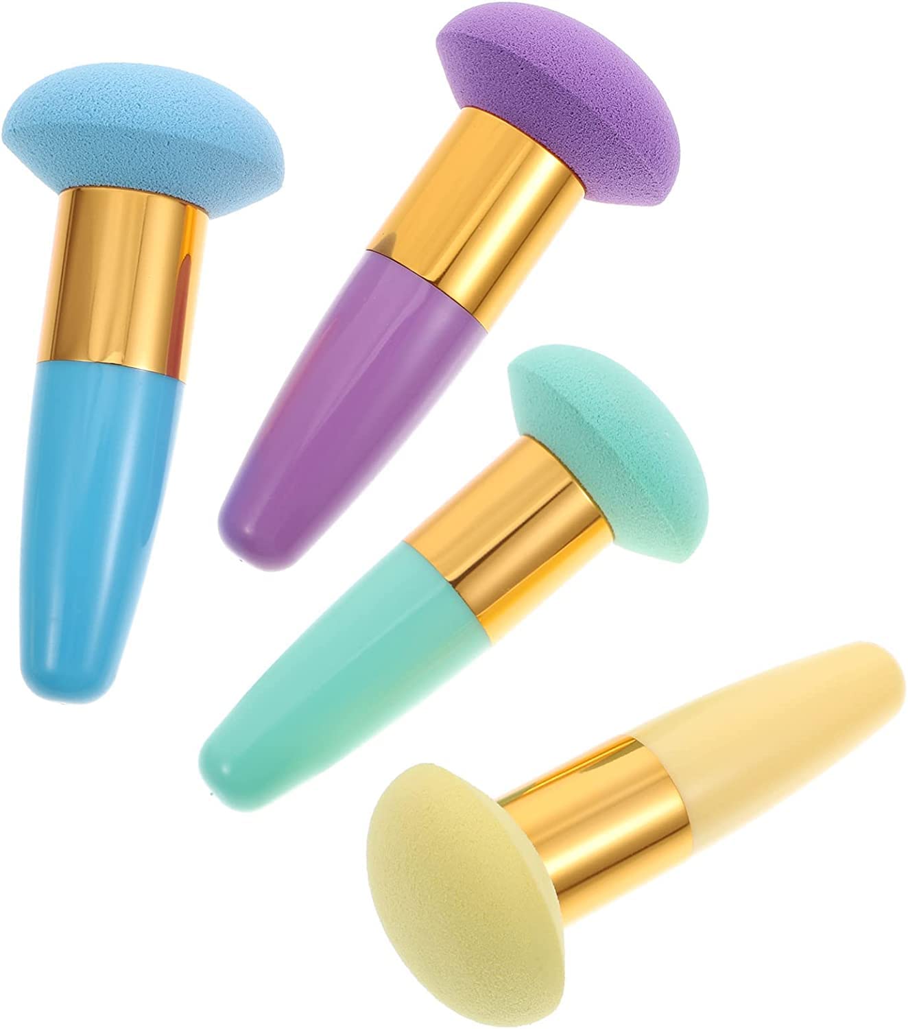 Spugnette in spugna, spugnette per il trucco, strumento di bellezza per fondotinta, spugnette per trucco: 4 spugnette per cipria, applicatori per trucco, strumenti cosmetici per contouring sotto occhi