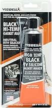 High Temperature RTV Silicone Gasket Maker, Sealed Oil Resistant Waterproof Quick Dry Liquid for Bonding Internal Combustion, Steam Turbines, Automotive Engine Parts 3.7OZ (Black)