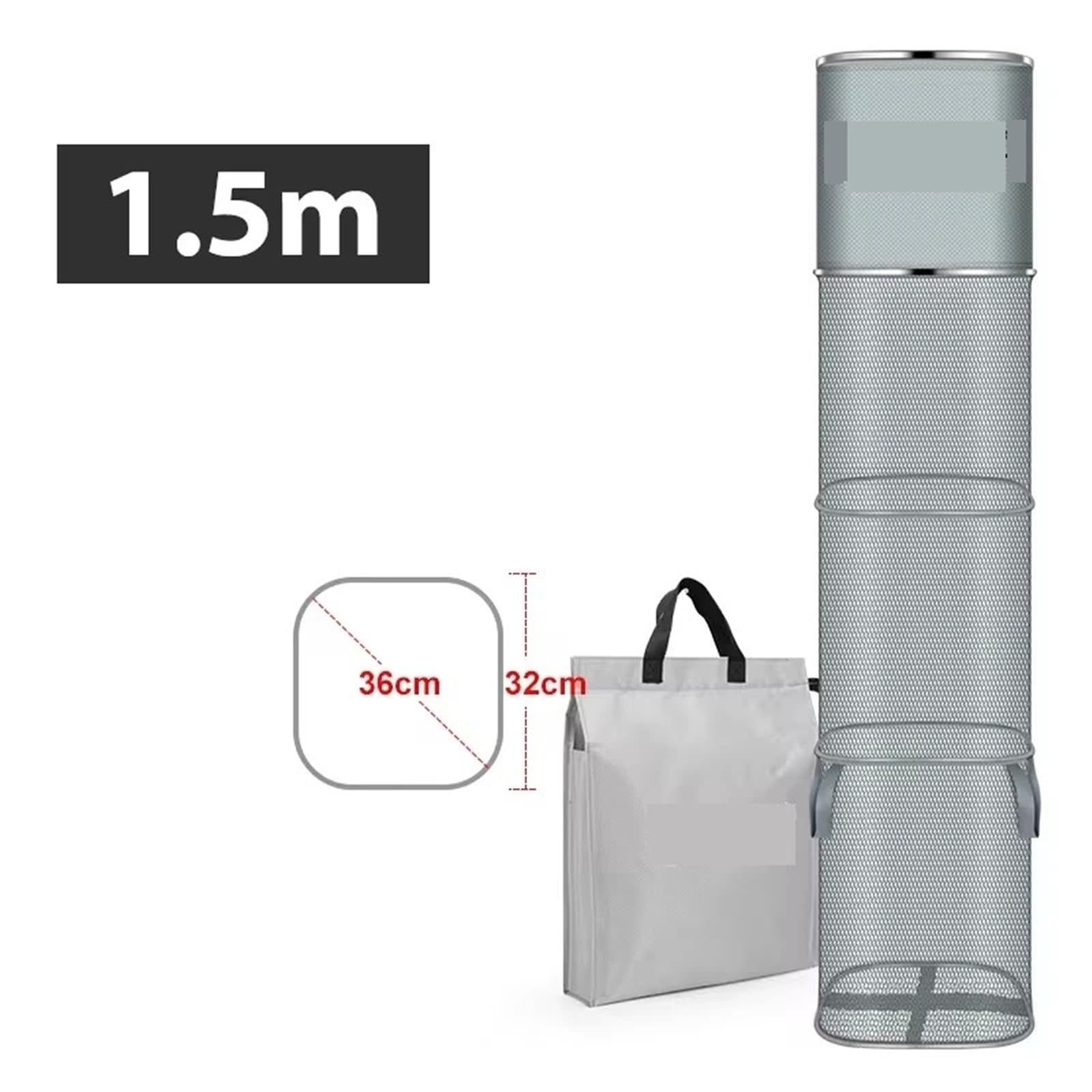 Składany kosz wędkarski, Składany pływający kosz wędkarski w różnych rozmiarach(1.5m With Nylon Bag)