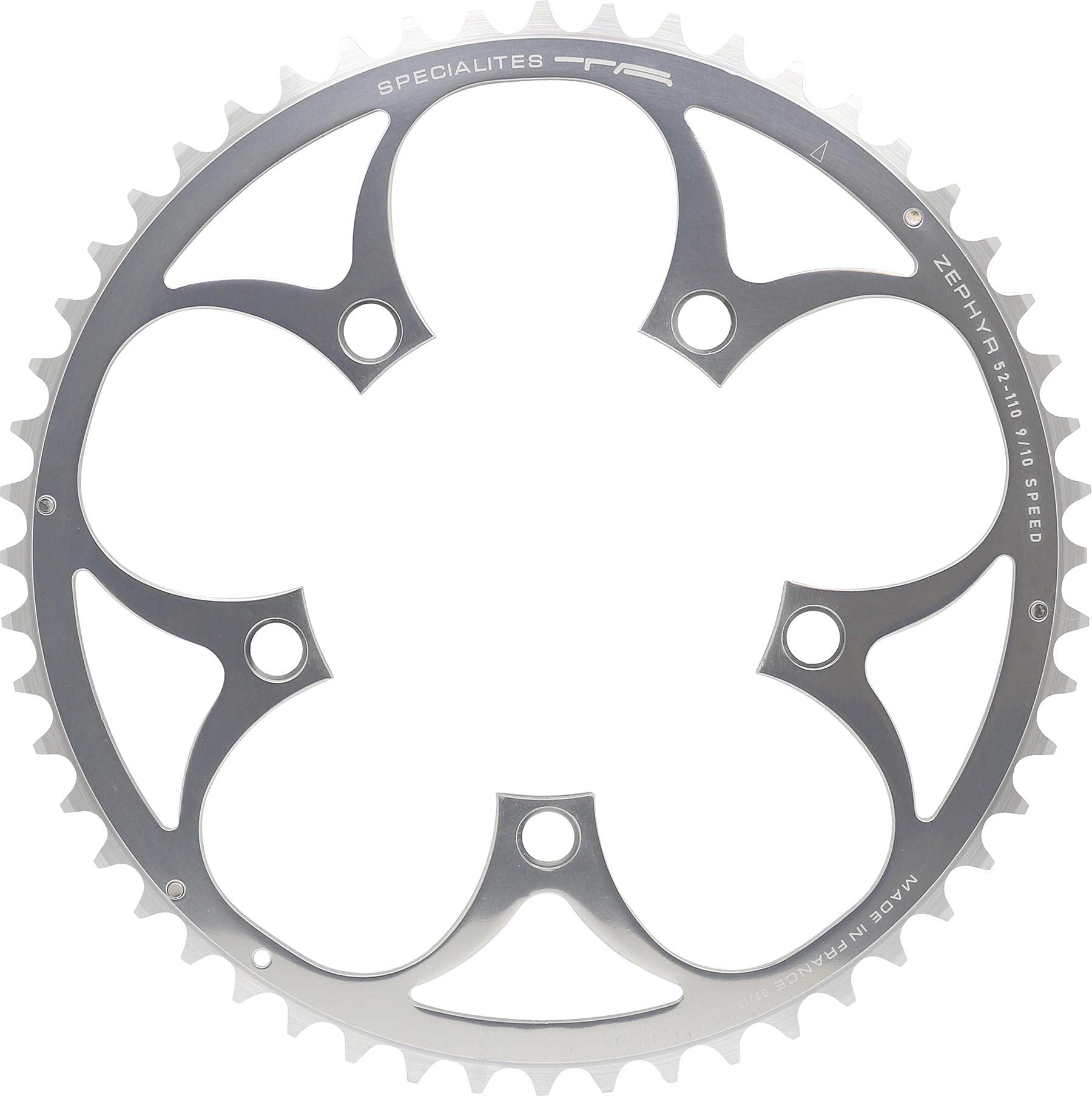 TA Zephyr 110 BCD Outer 50T Chainring - Silver - Outer Ring - Road Bike / Cycle
