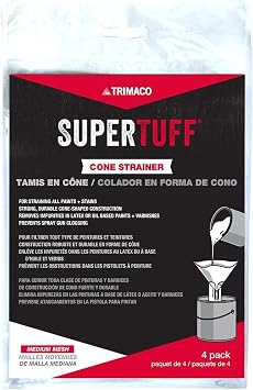 Trimaco SuperTuff Cone Strainer Medium Mesh, 4-Pack