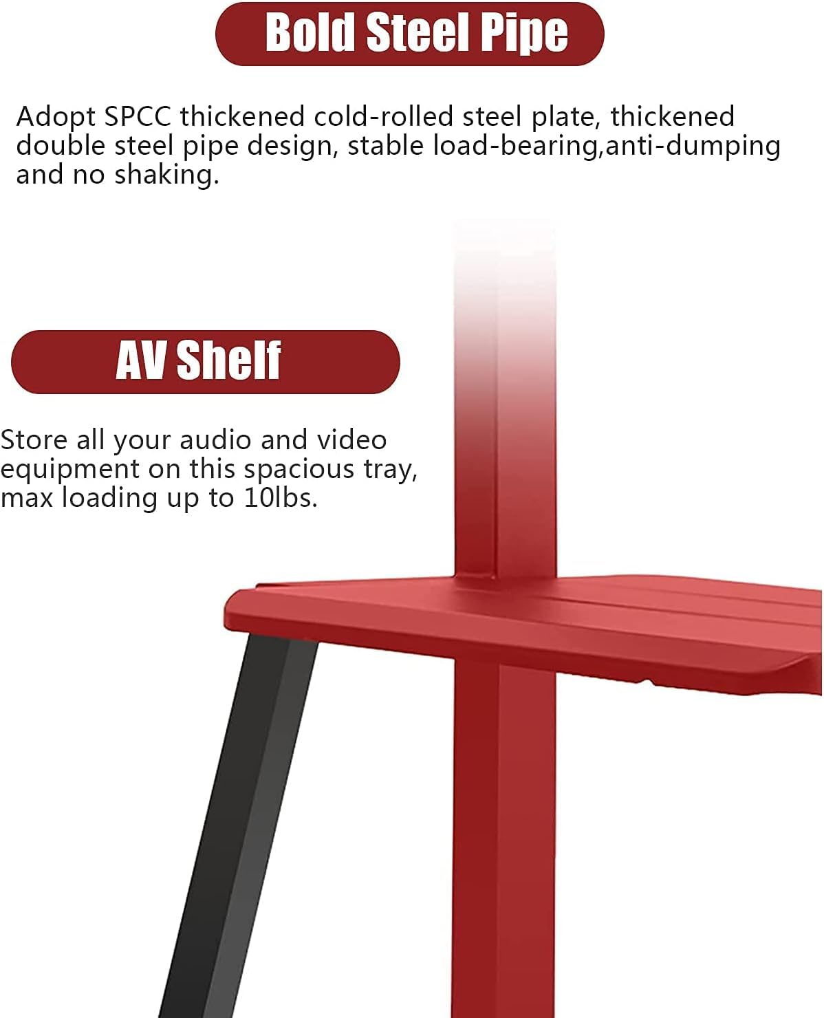 Soporte rodante Ajustable para TV con Altura Soporte Ajustable para TV móvil con Ruedas para televisores de 3270" Fácil Montaje Ideal para Uso en el hogar y la Oficina