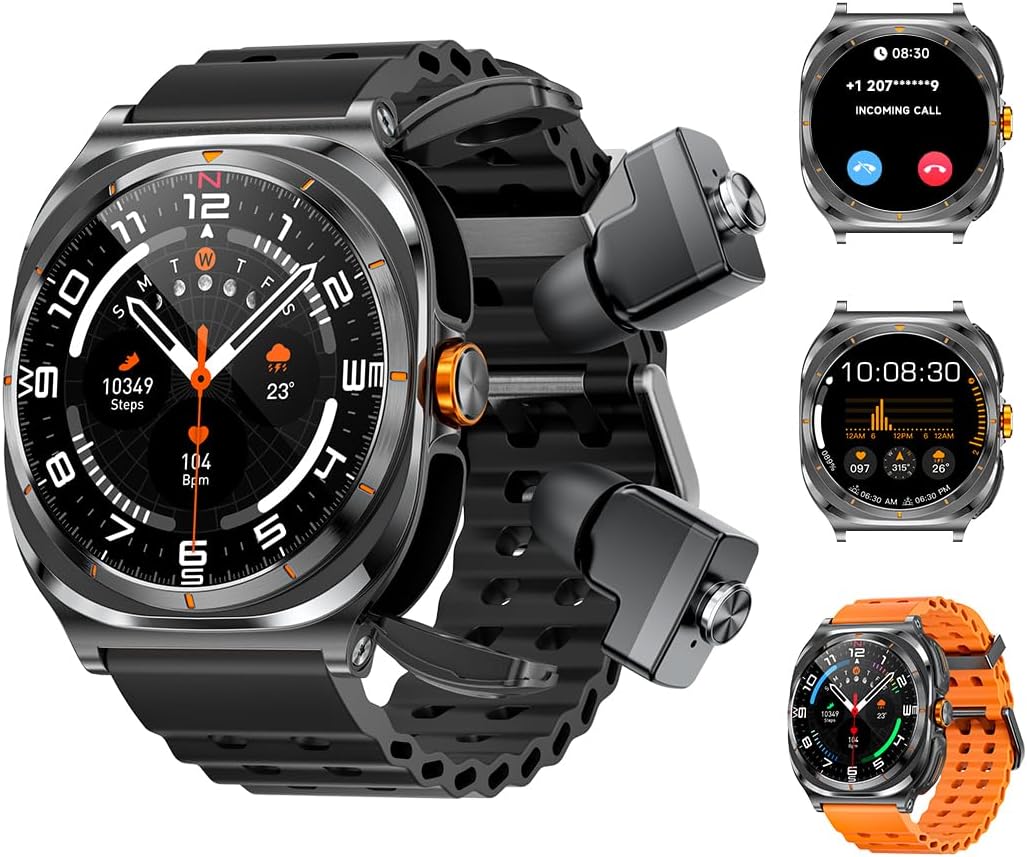 Smartwatch with Hidden Earbuds: Call, Music, Fitness Tracking & 100+ Modes Smartwatch with Hidden Earbuds: Call, Music, Fitness Tracking & 100+ Modes