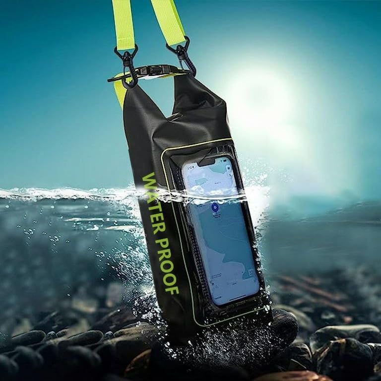 Image of KPS 2 in 1 Mobile Phone Waterproof Pouch | Transparent Mobile Pouch Cover | Cell Phone Dry Bag for Beach /Swimming /Snorkeling /Camping /Water Sports Protector with Sling Strap (Pack of 1,Multicolor)(2L)