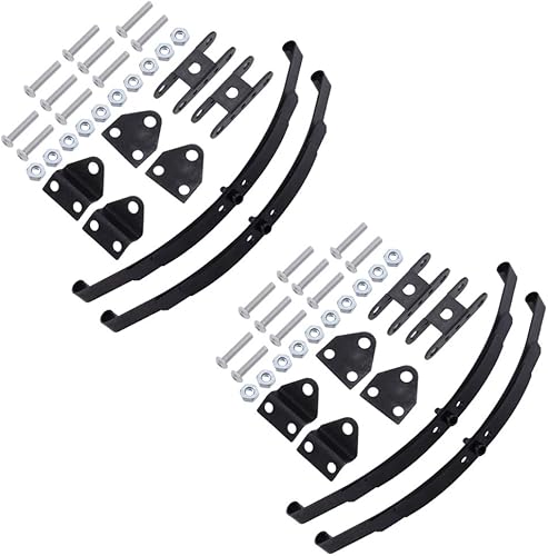 HobbyPark Kit de barra de acero con suspensión de resorte de hoja rígida para 1/10 RC Rock Crawler RC4WD D90 Piezas (2 Kits)