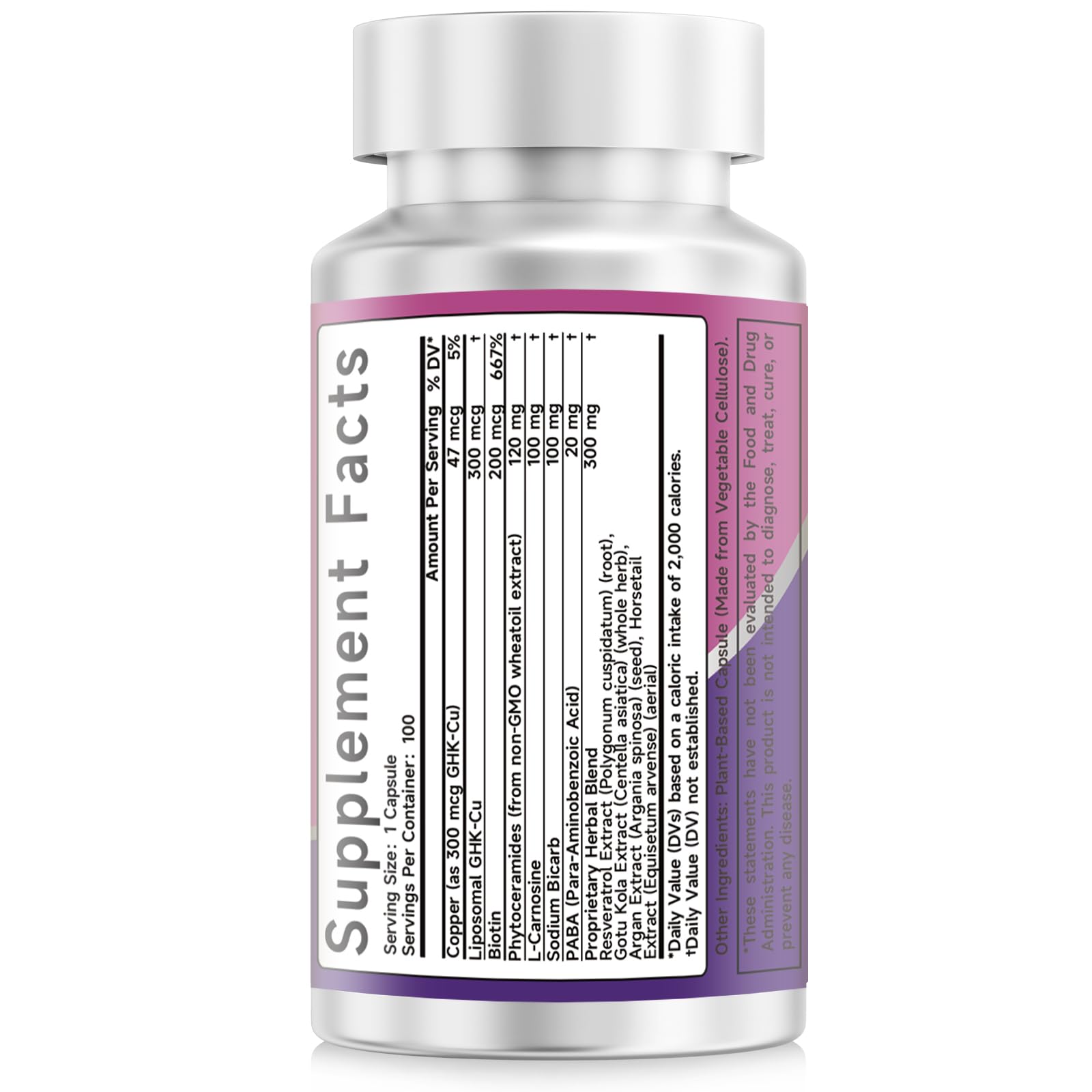 Amazon.com: Ewecxine GHK-Cu Copper Peptide Supplement, 300 mcg per Serving,  Liposomal Formula, 100 Vegan Capsules – Beauty Support Matrix with Biotin,  Phytoceramides & Herbal Blend : Health & Household