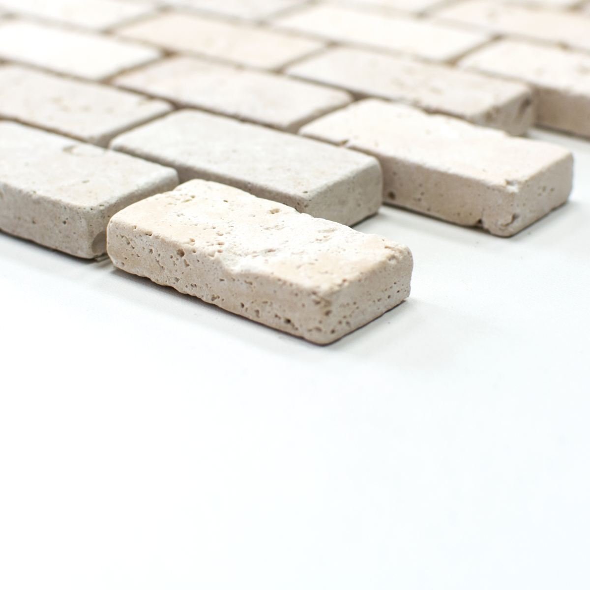 Tessere di mosaico Travertino Pietra naturale beige Mattone Antico