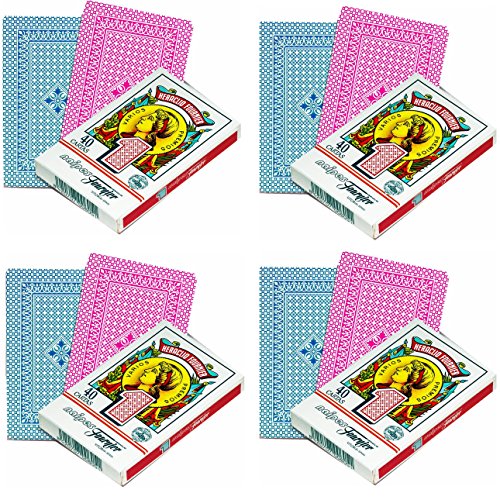 Outletdelocio Pack de 4 Baraja española. 40 Cartas. En Caja de Carton