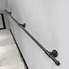 Black Staircase Handrails 1m 2m 3m 4m 5m 6m Stairs Handrail for Lofts Bar Steps Bathroom Wall Balusters Hand Railing, Indoors Outdoor Grab Rail, Metal (Size : 1 FT)