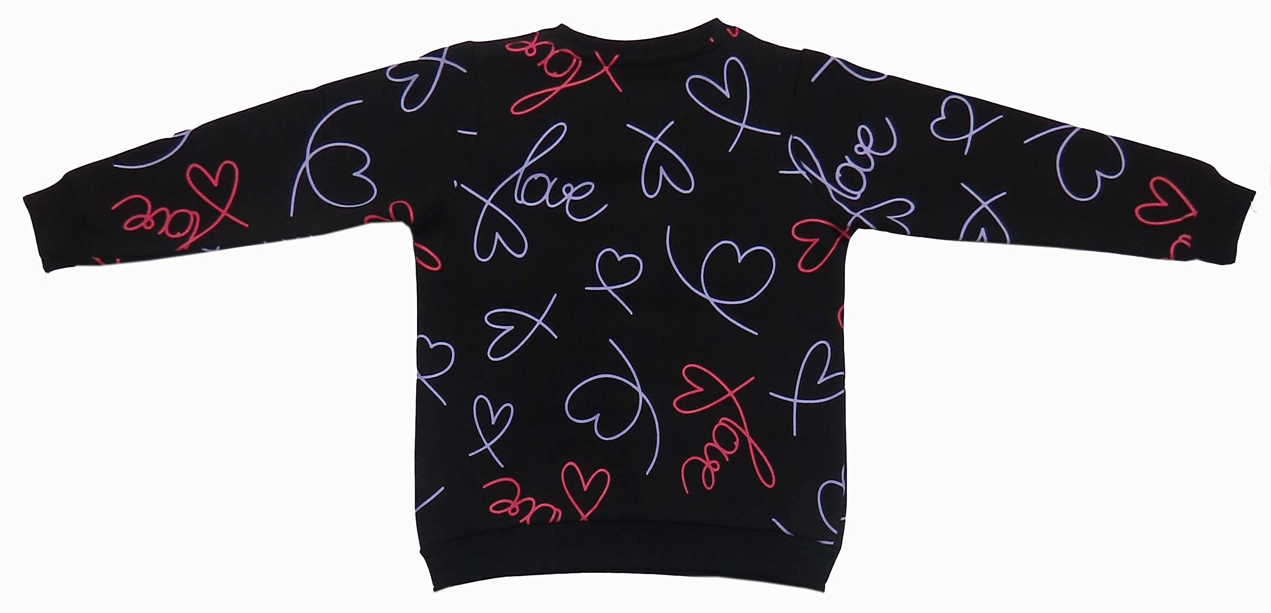 Clothe Funn Girls Fleece Sweatshirt (3-4 Years, Black) - Image 3 thumbnail
