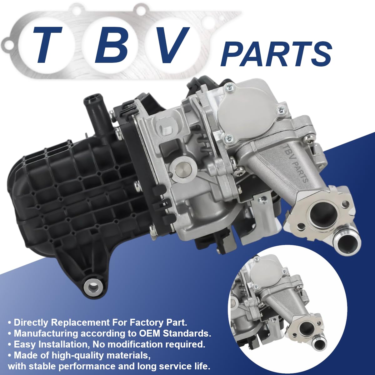 Enfriador con Válvula EGR 2.0 HDI 9807593080 9801705280 1861749 2267338 DS7Q9D475DA, DS7Q9D475DB DSZQ9D475DA 717720158 – Enfriador de gases de escape para C5, 508, Mondeo