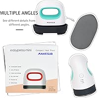 Vista 5 de MAIKESUB Mini máquina de prensa de calor fácil de usar para camisetas, zapatos, sombreros, pequeños proyectos de vinilo HTV para planchar