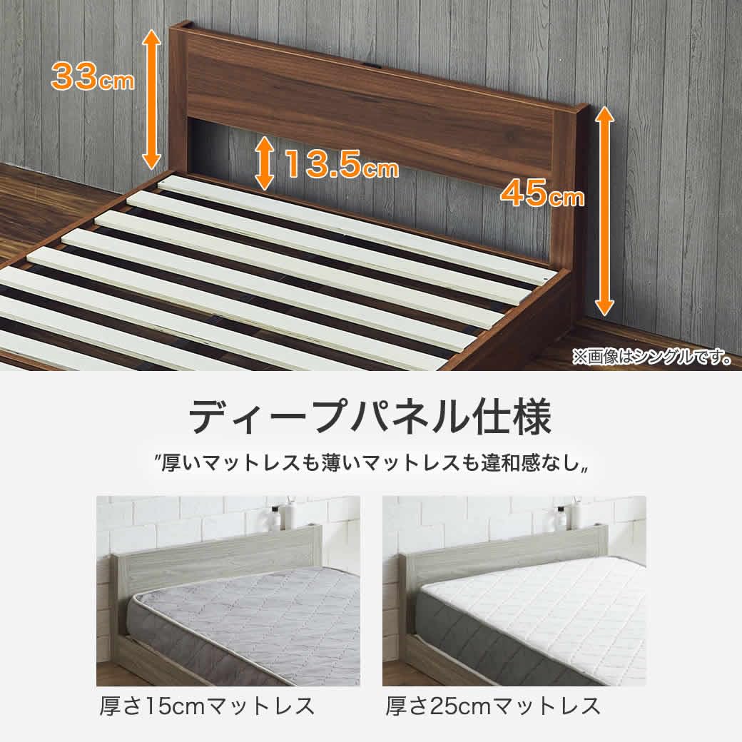 Amazon｜ネルコンシェルジュ ローベッド フロアベッド セミシングル